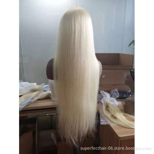 18-30inch wholesale cheap price 613 Blonde Straight Virgin Brazilian Human Hair  13*4 Lace Front Wig